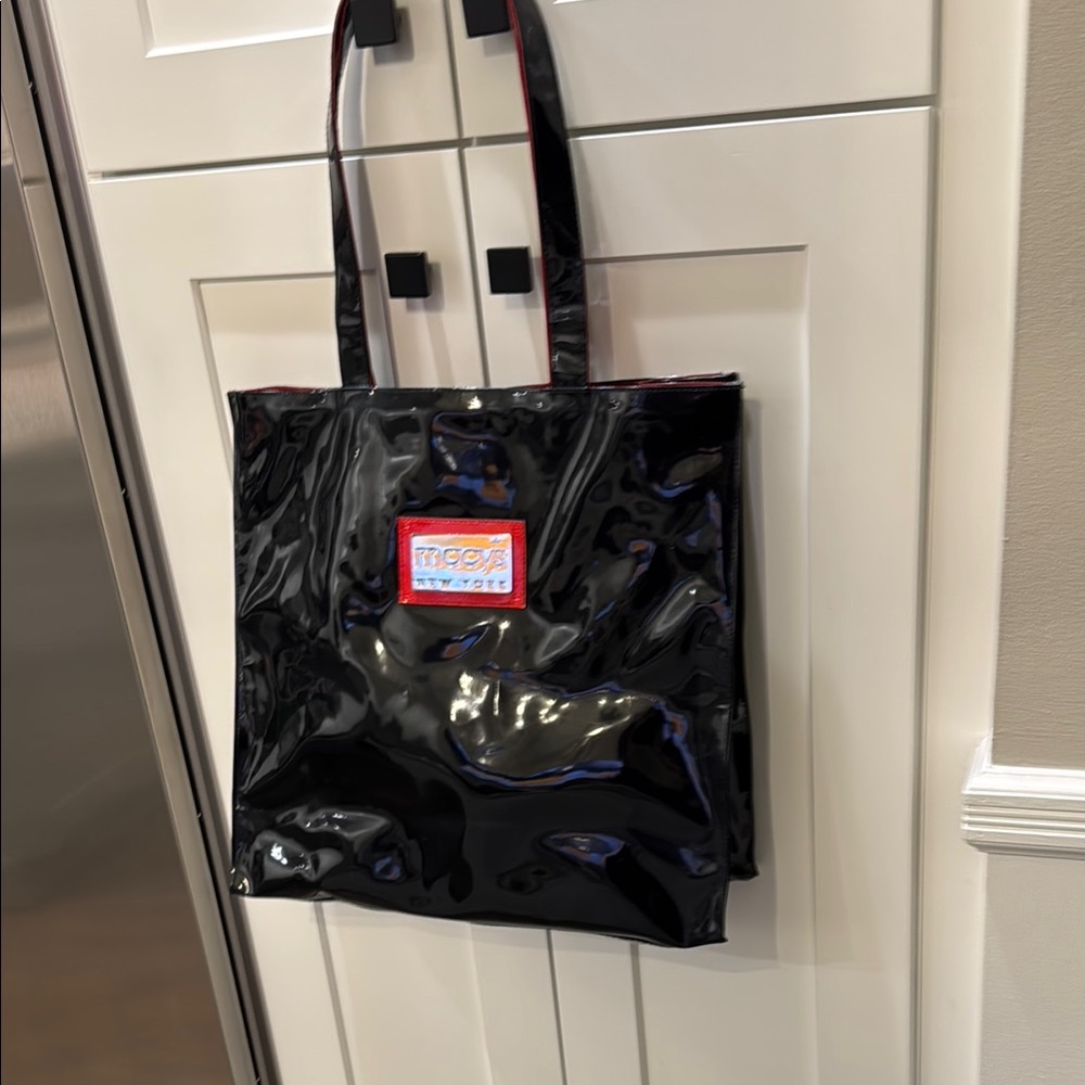 Macy’s Black Patent Tote Bag